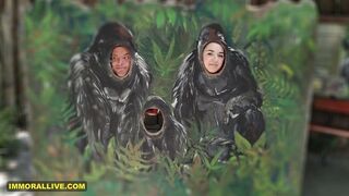 ANNOYING STEP SISTER GOES TO THE ZOO WITH HER BRO - Chubby Teen with Big, Round Ass is a Nympho!